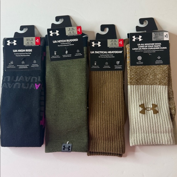 Under Armour Other - Under Armour Assortment of Socks 4 Pairs Size Large 8.5-13